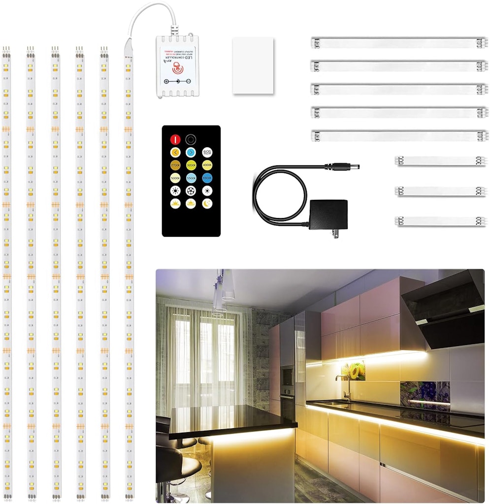 9.8-Foot 6-Piece Under Cabinet Light Kit: $8.99 9.8-Foot 6-Piece Under Cabinet Light Kit: $8.99