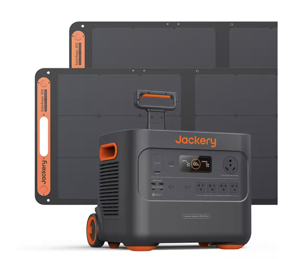 Jackery Explorer 2000 Plus Portable Power Station + 2 200W Solar Panels: $1,799