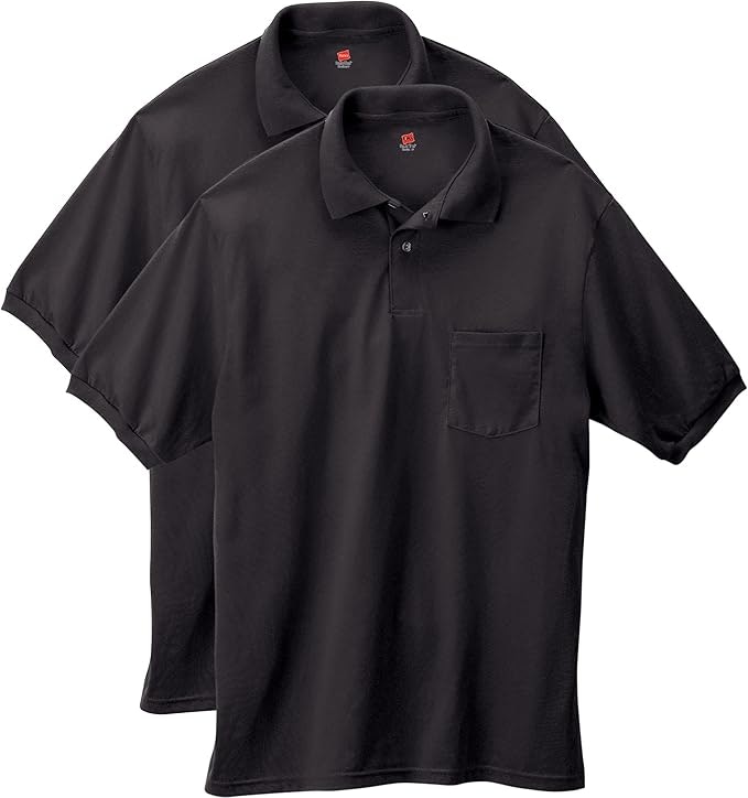 Hanes Men's Pocket Polo 2-Pack: $9.86