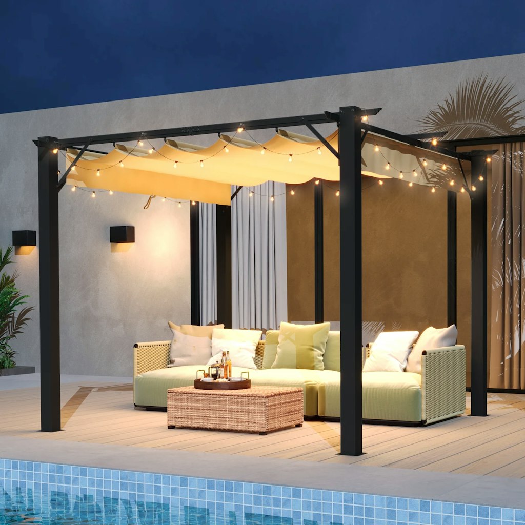 Aoxun 10x12-Foot Retractable Pergola: $260