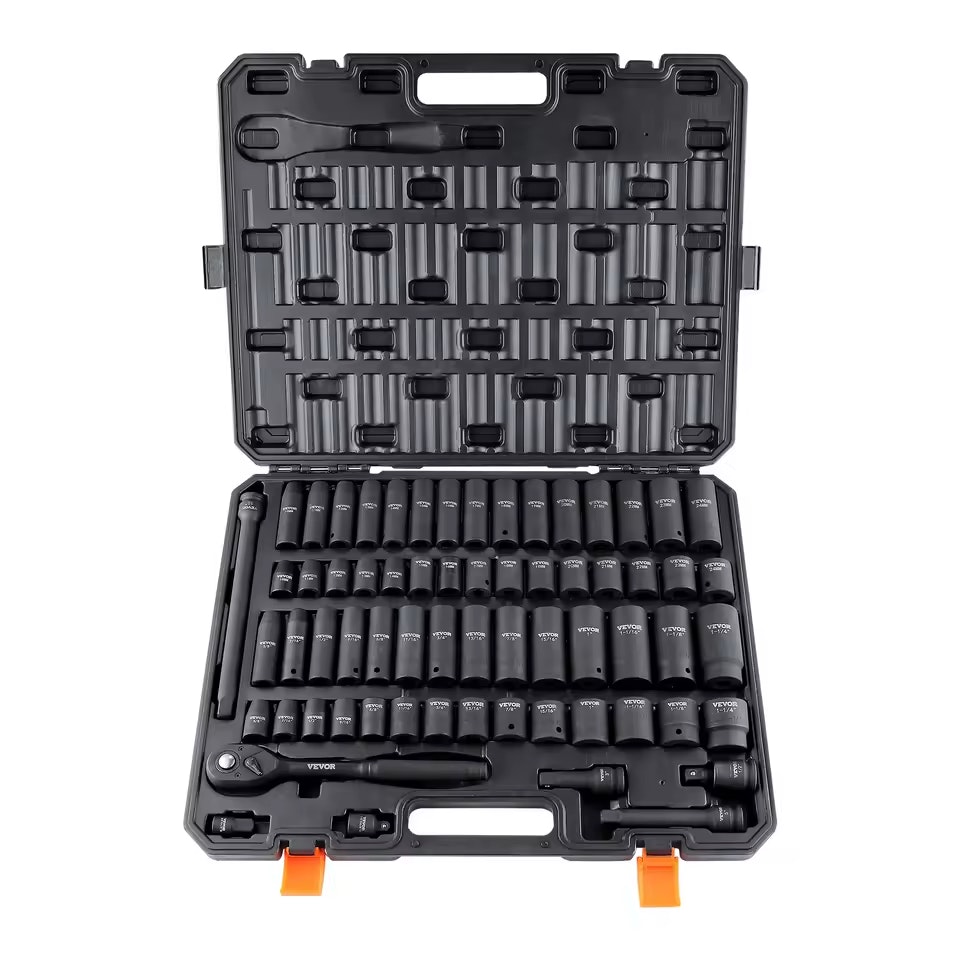 SucceBuy 65-Piece 1/2" Drive Impact Socket Set: $43.20