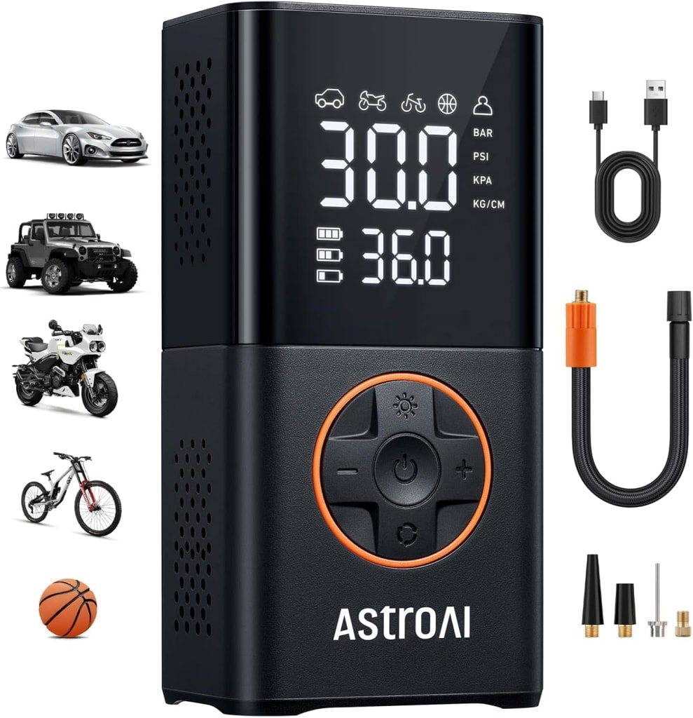 AstroAI L7 Portable Tire Inflator: $19.93