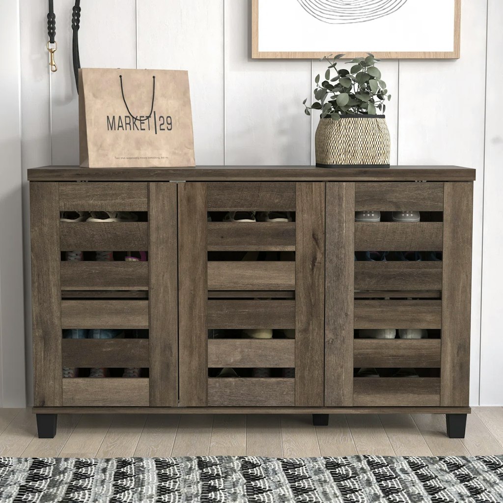 Steelside Millan 16-Pair Shoe Storage Cabinet: $108