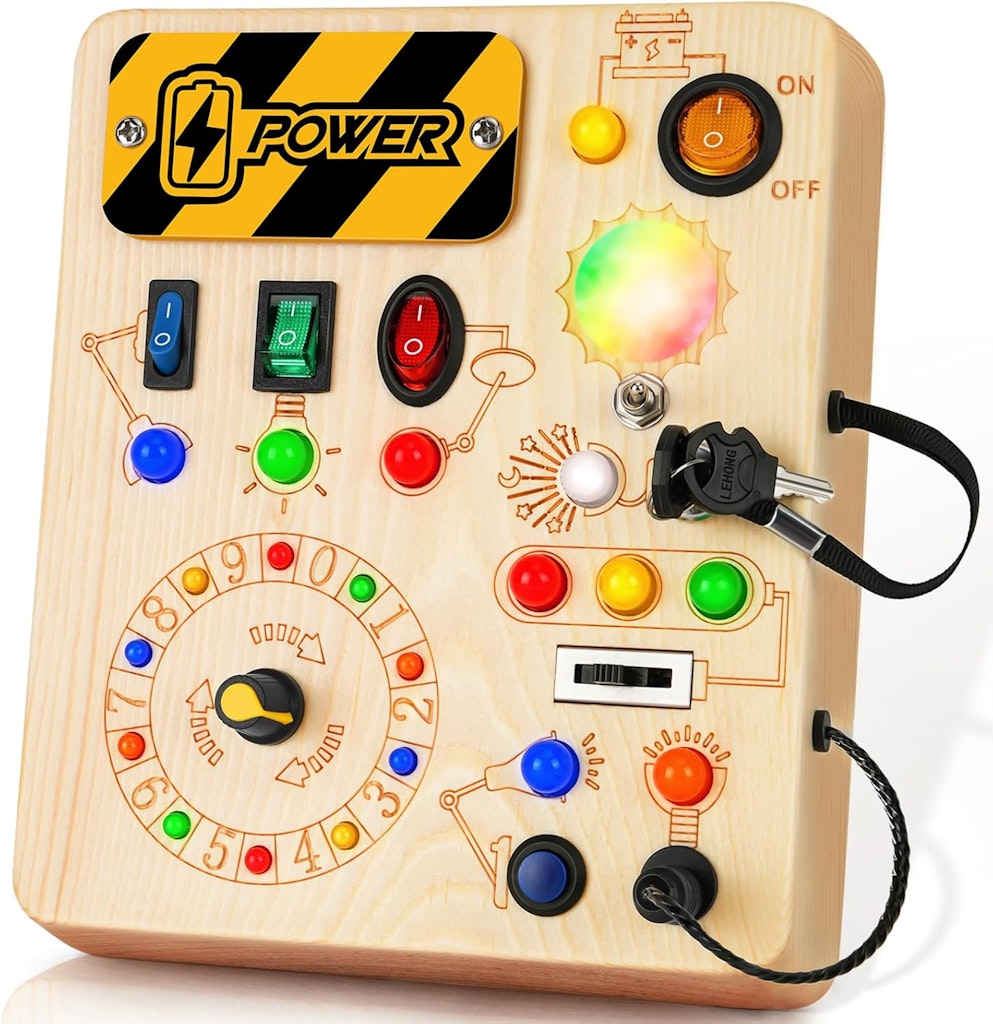 Oakjar Busy Board with 13 LED Lights: $9.99 Oakjar Busy Board with 13 LED Lights: $9.99