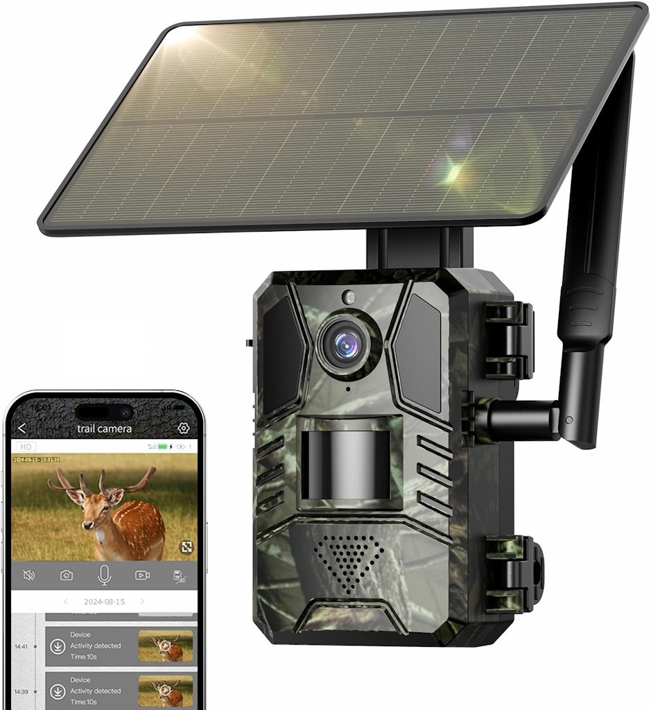 Loatos 4G Cellular Trail Camera with Solar Panel: $29.99