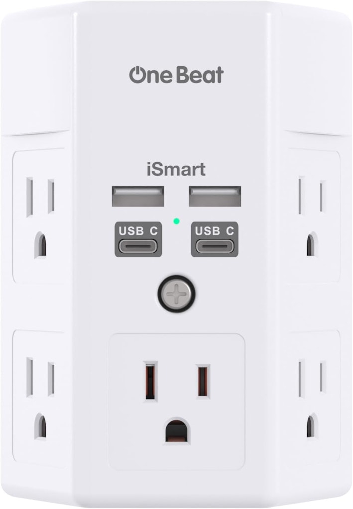 One Beat 5-Outlet Multi-Plug Outlet Extender: $6.98