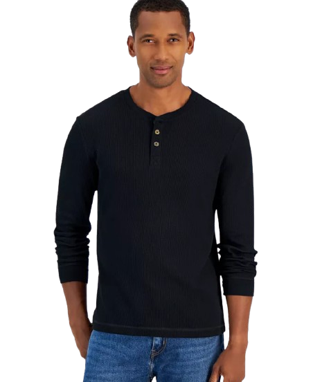 Club Room Men's Thermal Henley: $9.99 Club Room Men's Thermal Henley: $9.99
