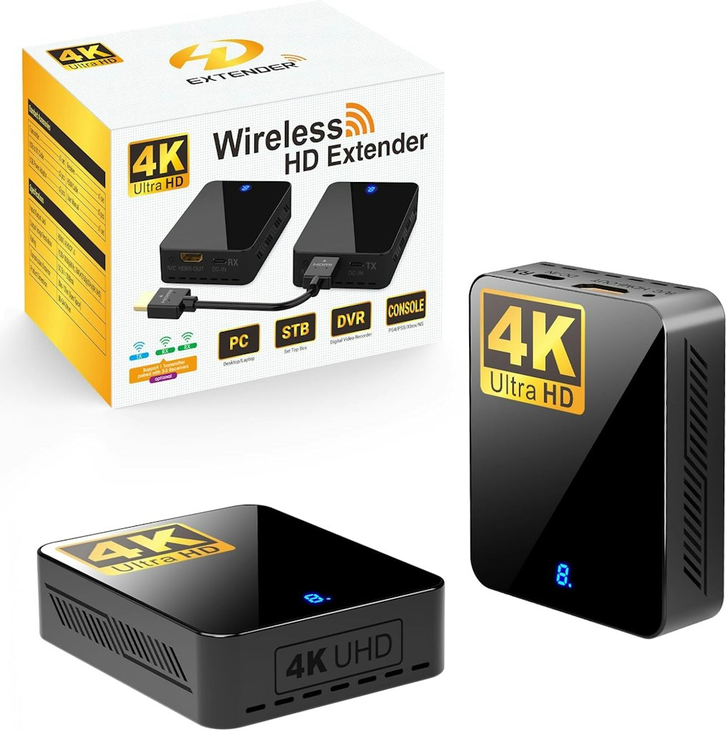 Luckdog 4K BIN-910 Wireless HDMI Transmitter and Receiver: $63.99 Luckdog 4K BIN-910 Wireless HDMI Transmitter and Receiver: $63.99