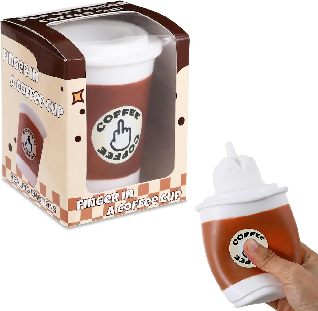 Fake Coffee Cup w/ Pop Up Finger: $6.99