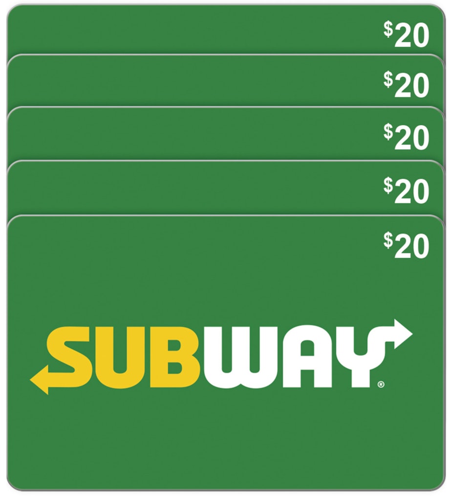 $100 Subway Gift Card: $80 for members $100 Subway Gift Card: $80 for members
