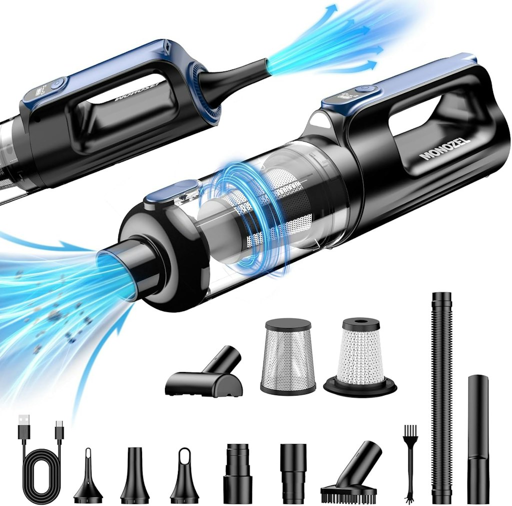 Monozel Portable Cordless Car Vacuum: $19.49