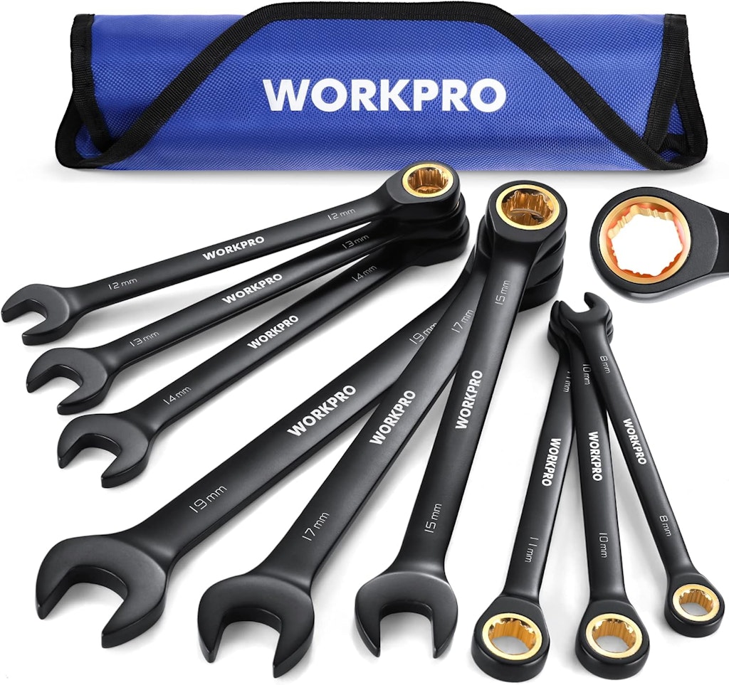 WorkPro 9-Piece Anti-Slip Ratcheting Combination Wrench Set: $36 WorkPro 9-Piece Anti-Slip Ratcheting Combination Wrench Set: $36