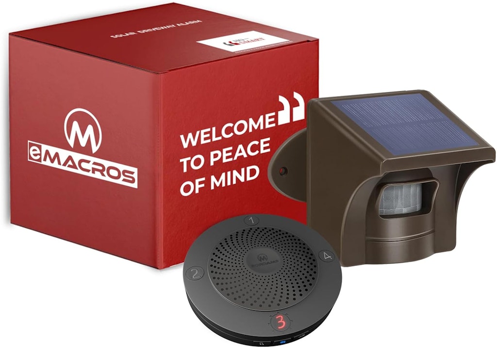 eMacros Solar Driveway Wireless Alarm System: $19.99