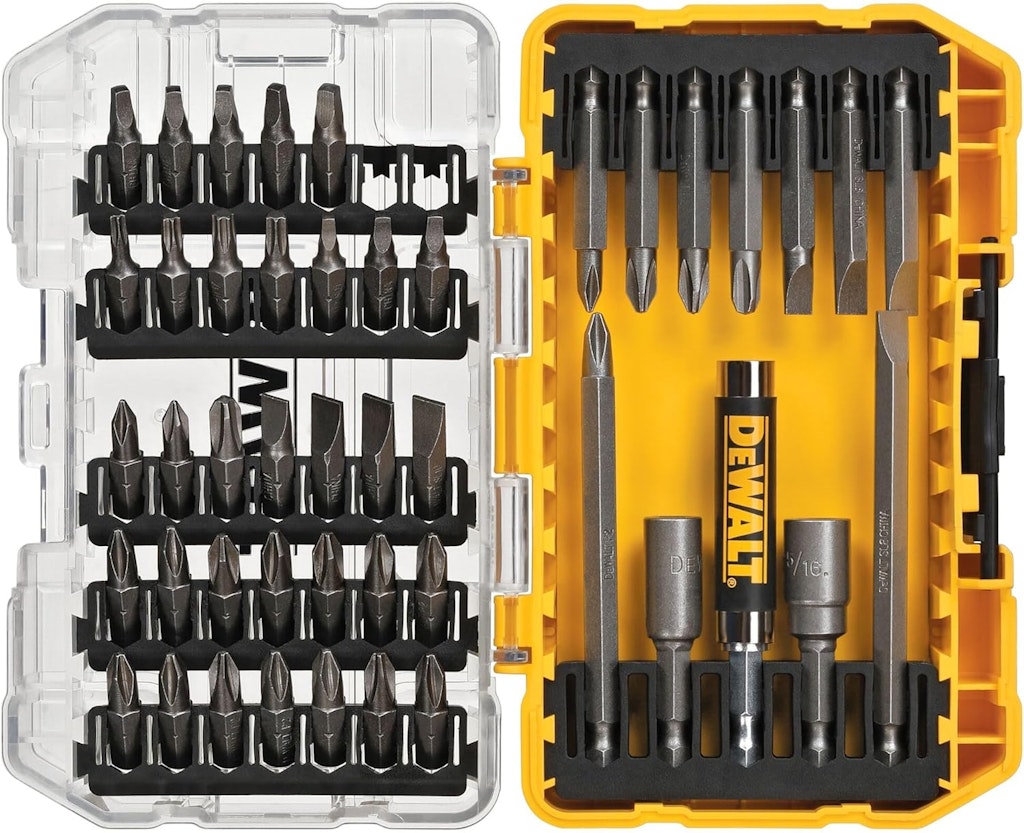 DeWalt 45-Piece Screwdriver Bit Set with Tough Case: $15