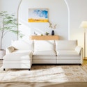 Flexispot SF6 L-Shaped Sectional Couch with Storage Ottoman for $360 + free shipping