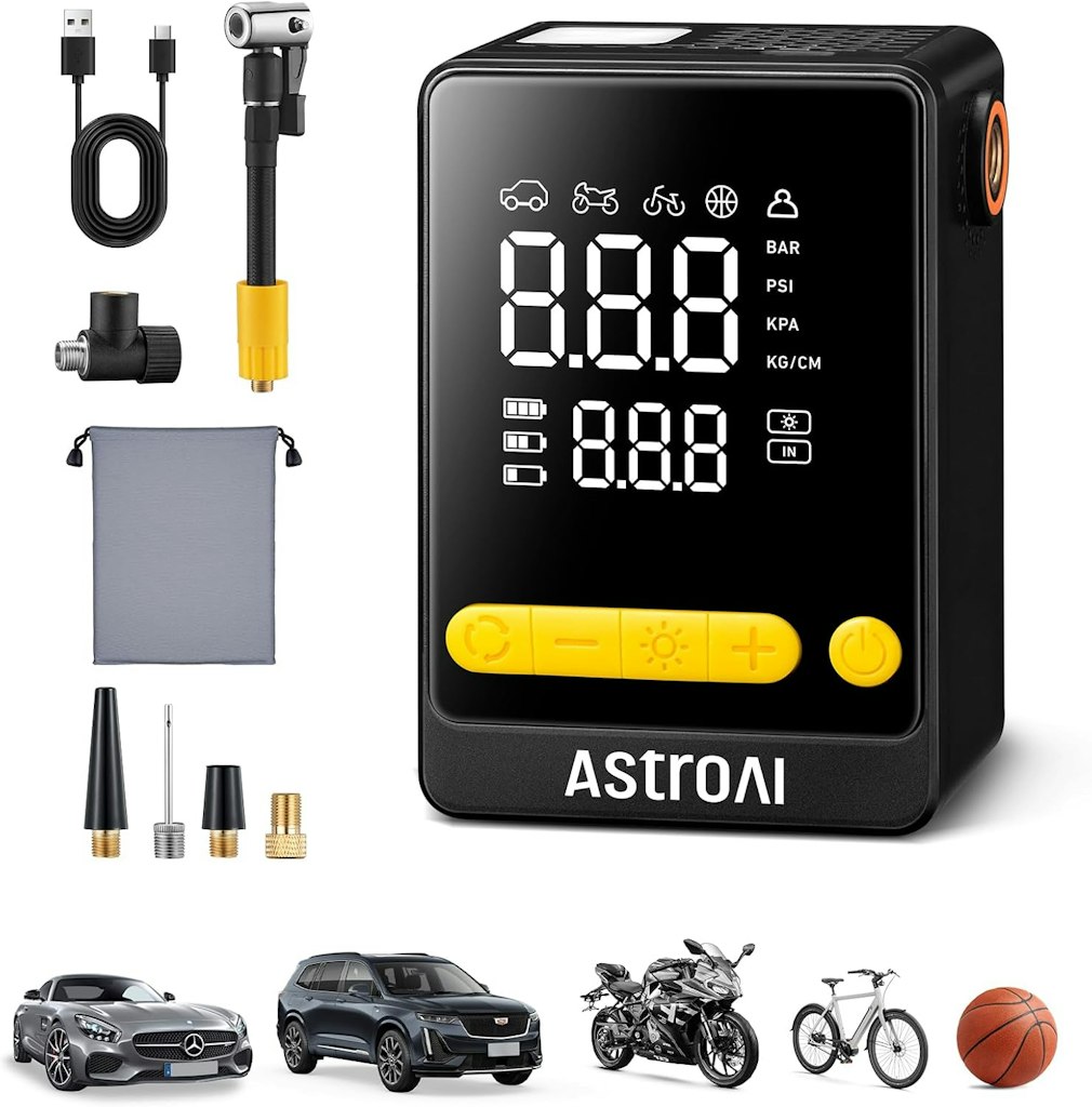AstroAI 150PSI L10 Mini Tire Inflator: $23.98