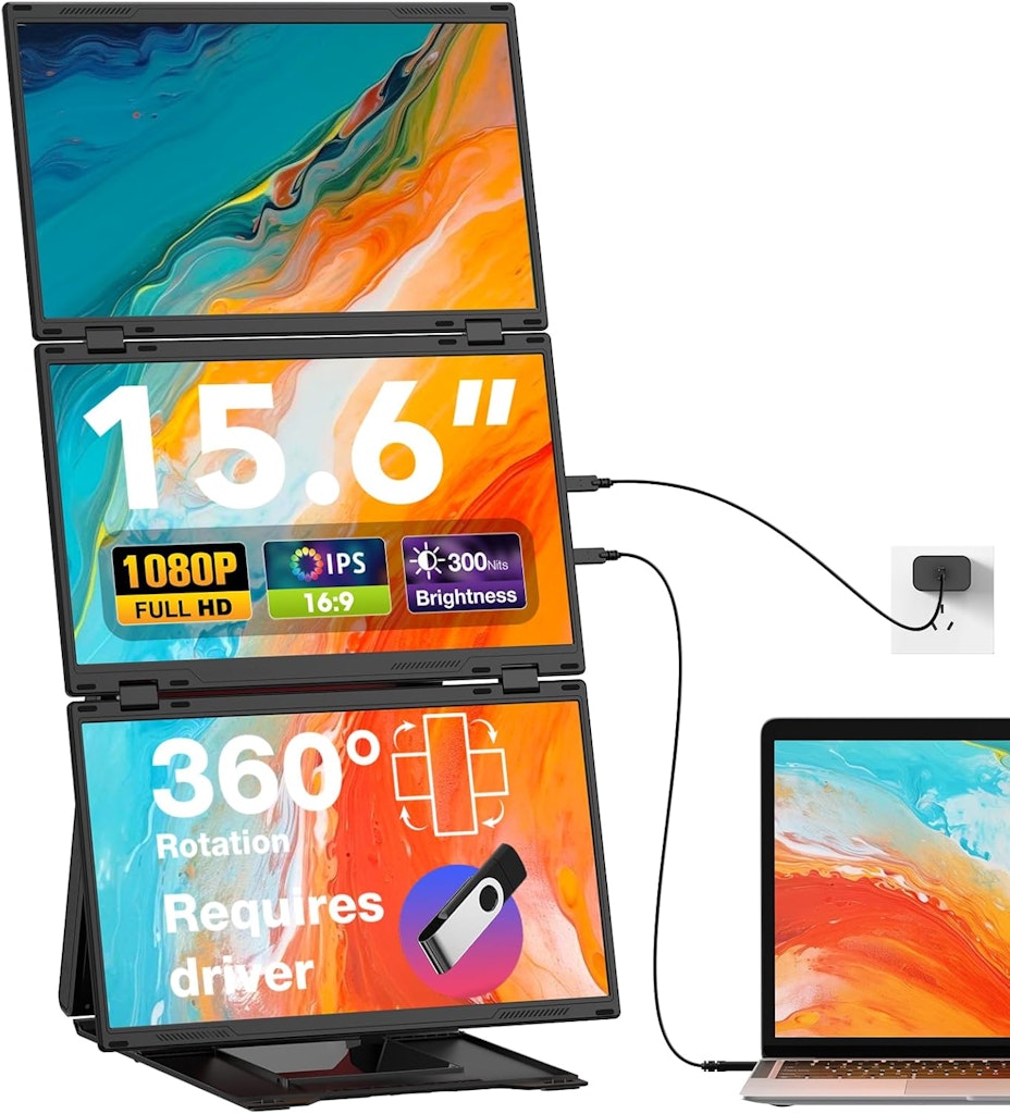 Quad 15.6" Laptop Screen Extender: $300 w/ Prime