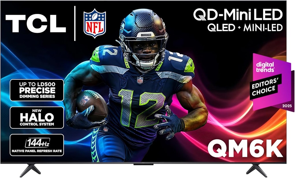 TCL QM6K Series 85QM6K 85" 4K HDR QD-Mini LED Google TV Smart TV: $1,100