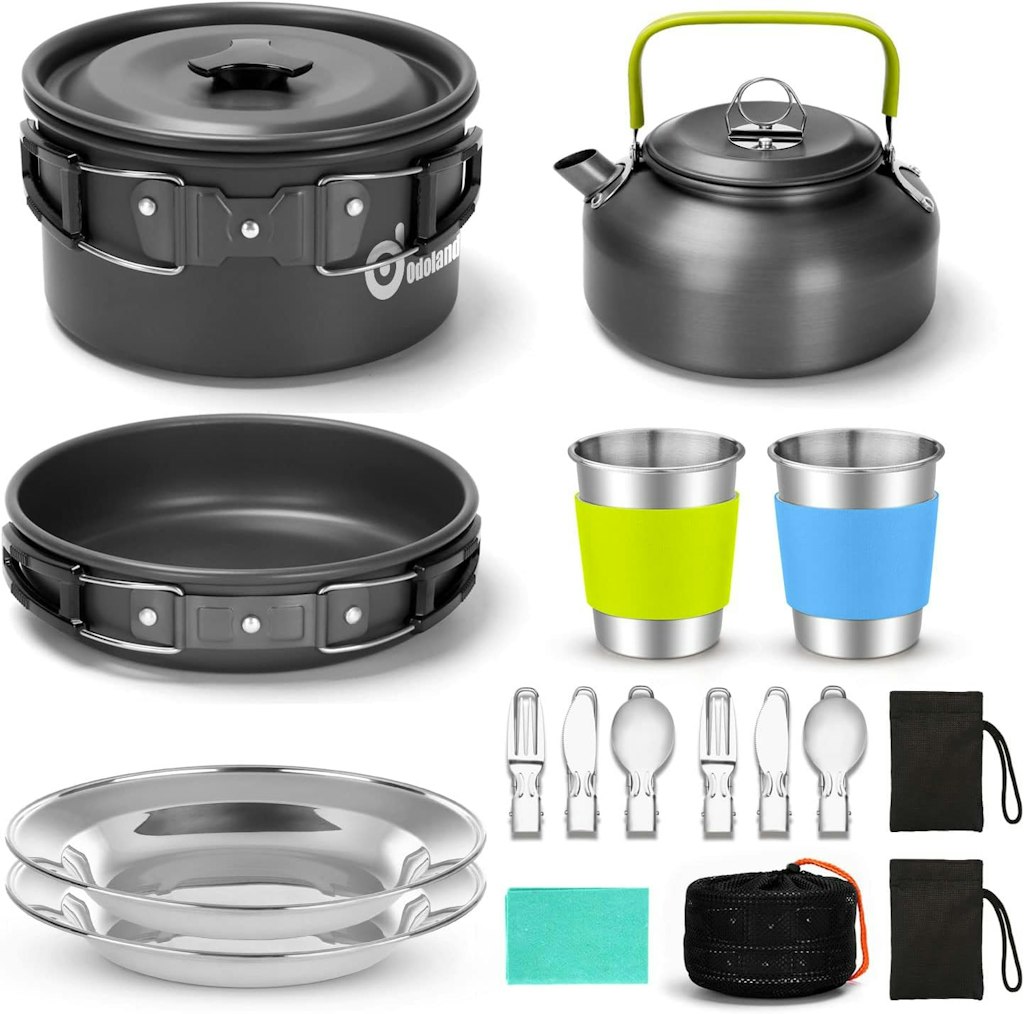 Odoland 15-Piece Camping Cookware Set: $19.99 Odoland 15-Piece Camping Cookware Set: $19.99
