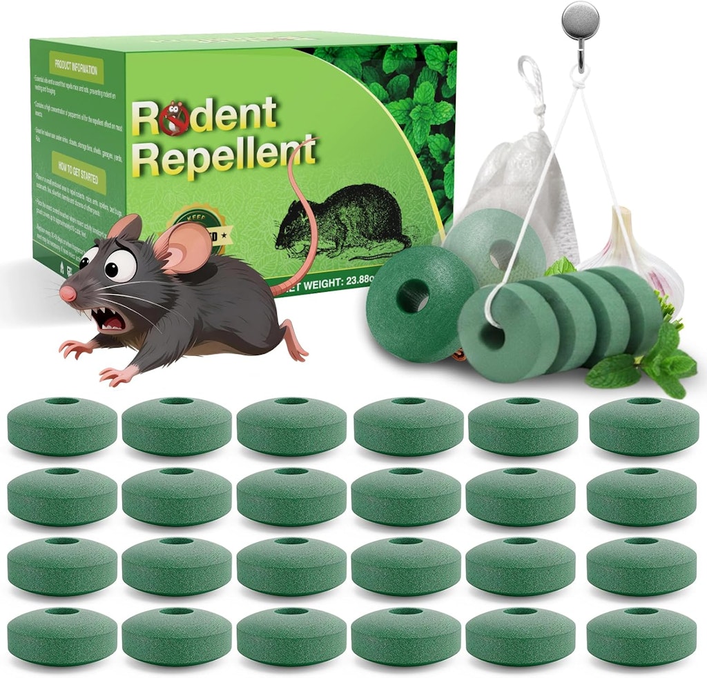 Rodent Peppermint Oil Rodent Repellent 24-Pack: $11.99