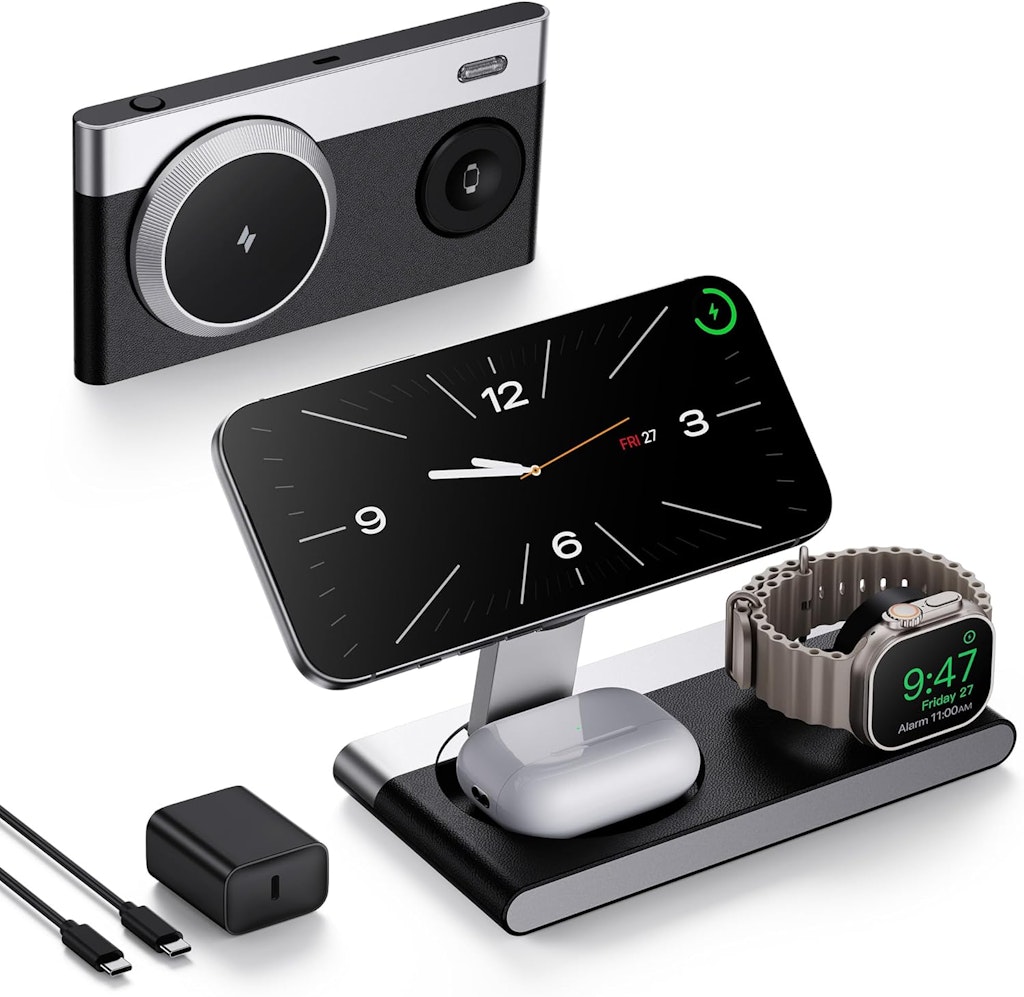 3-in-1 Magnetic Wireless Charger for Apple Devices: $15.99