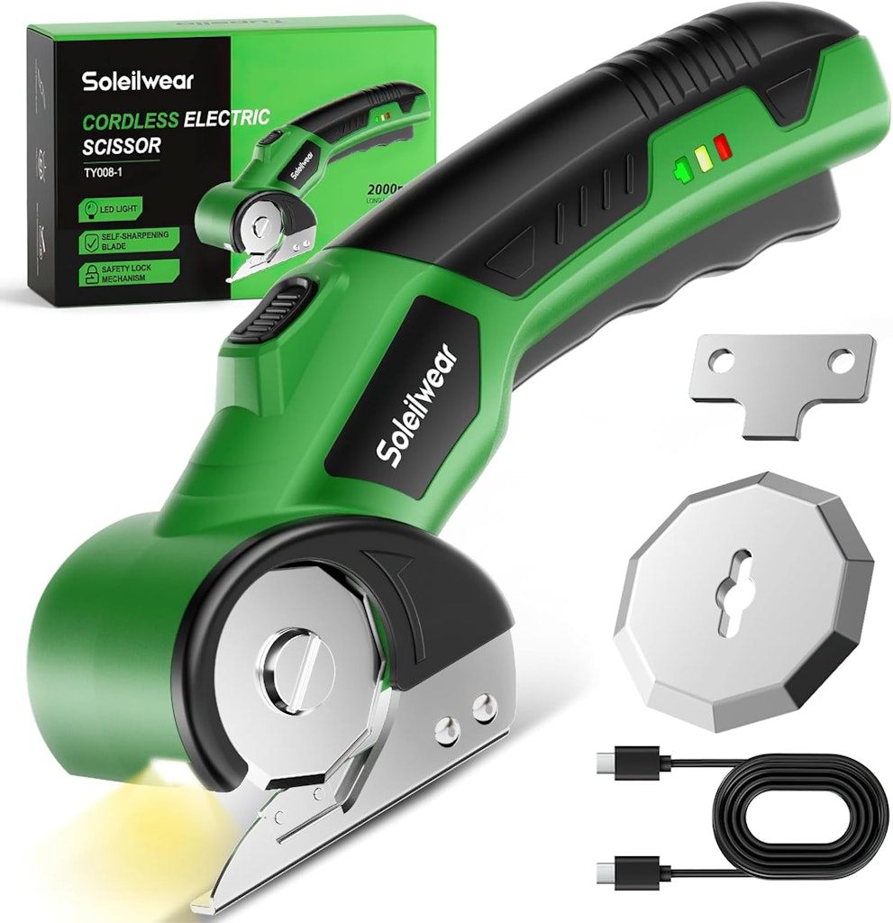 Soleilwear 4V Cordless Electric Scissors w/ 2 Blades: $18 w/ Prime