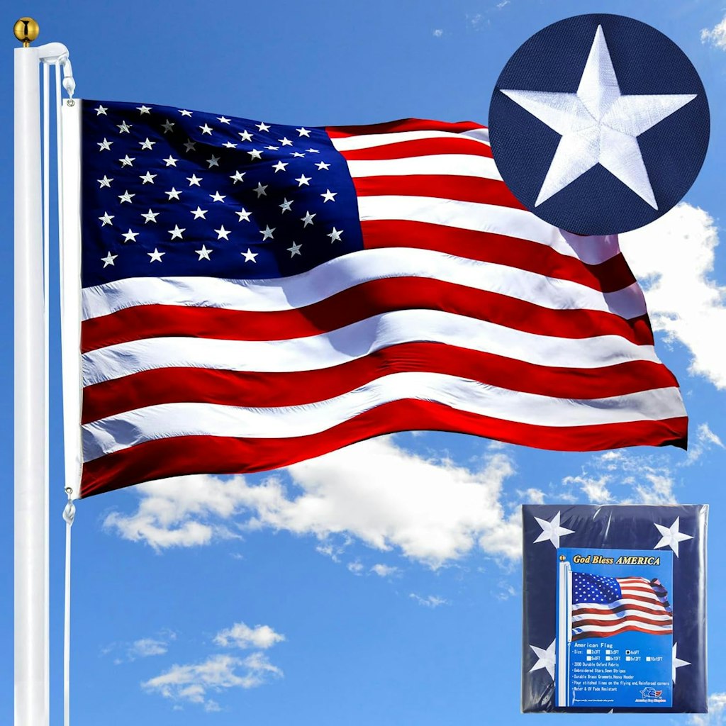 Amazing Flag Kingdom 3x5-Foot Heavy Duty Outdoor American Flag: $8.43