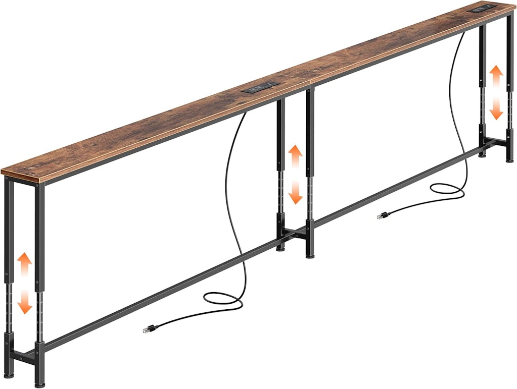 Huuger 102" Sofa Table with Power Outlets: $80