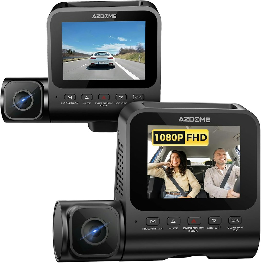Azdome V600 1080P Dual Dash Cam with Night Vision: $29.99