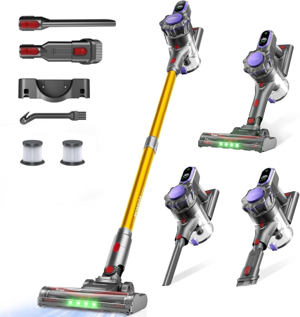 Monsga MV3 45KPa 400W Cordless Stick Vacuum: $53.99