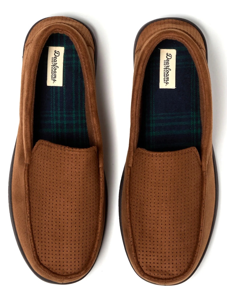Dearfoams Men's Jason Moccasin Slippers: $9.99