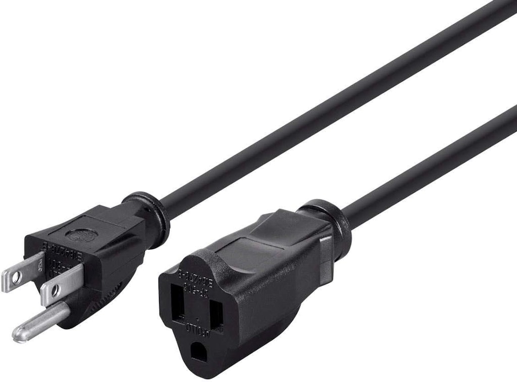 Monoprice 6-Foot 16AWG Power Extension Cord: $4.65