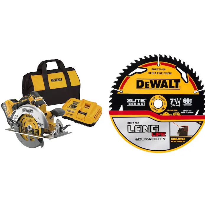 DwWalt XR 20V Max 7-1/4" Cordless Circular Saw Kit: $279
