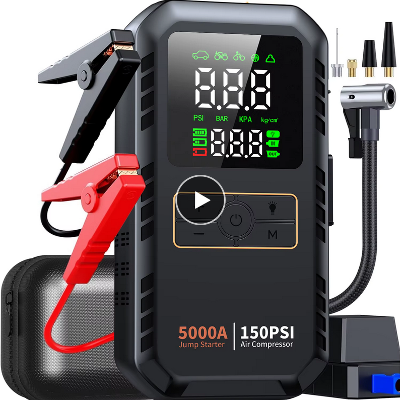 16,000mAh 4-in-1 Car Jump Starter: $29 16,000mAh 4-in-1 Car Jump Starter: $29