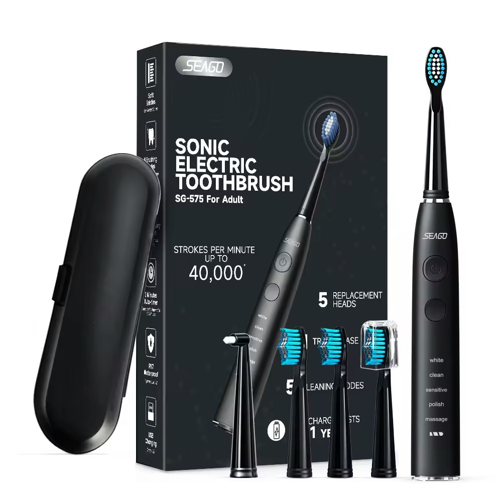 Seago Ultrasonic Electric Toothbrush Set: $14.99