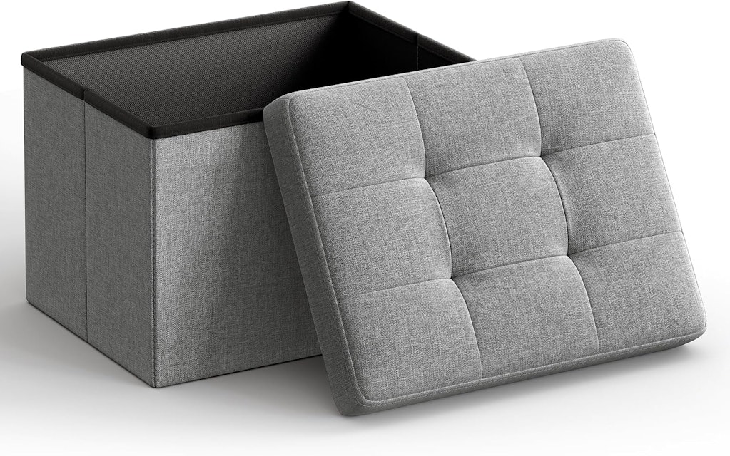 Songmics Mazie Collection Small Folding Storage Ottoman: $18 Songmics Mazie Collection Small Folding Storage Ottoman: $18
