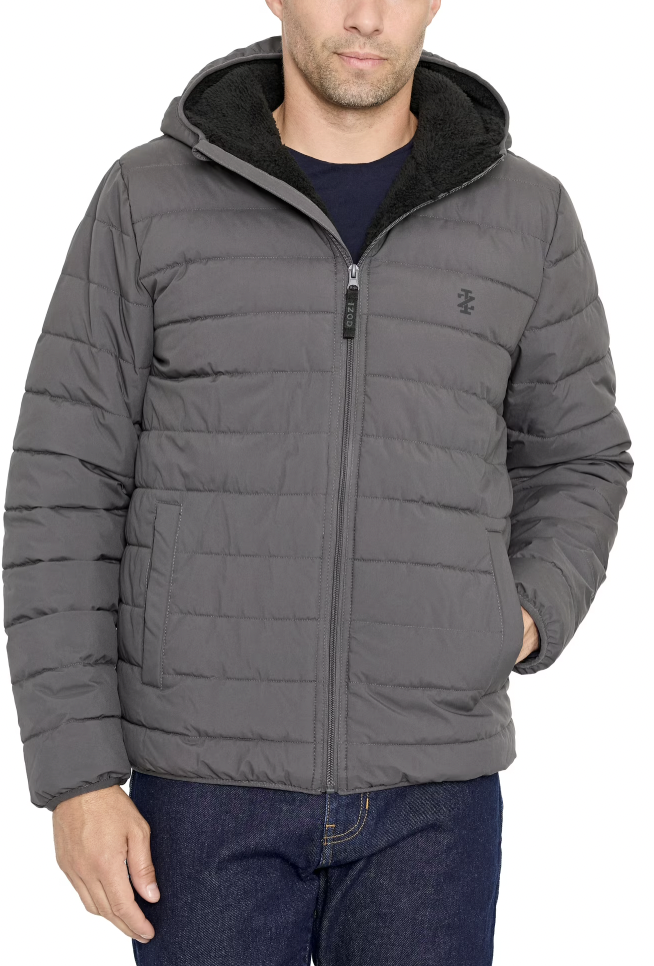 IZOD Men's Sherpa Puffer Jacket: $15