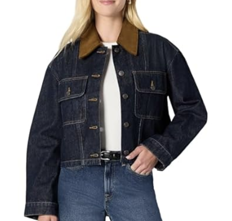 Amazon Essentials Women's OversizedFit Cropped Denim Jacket: $12