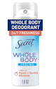 Secret Whole Body Aluminum Free Cooling 1-oz. Deodorant Spray 2-Pack: Free + free shipping w/ $35