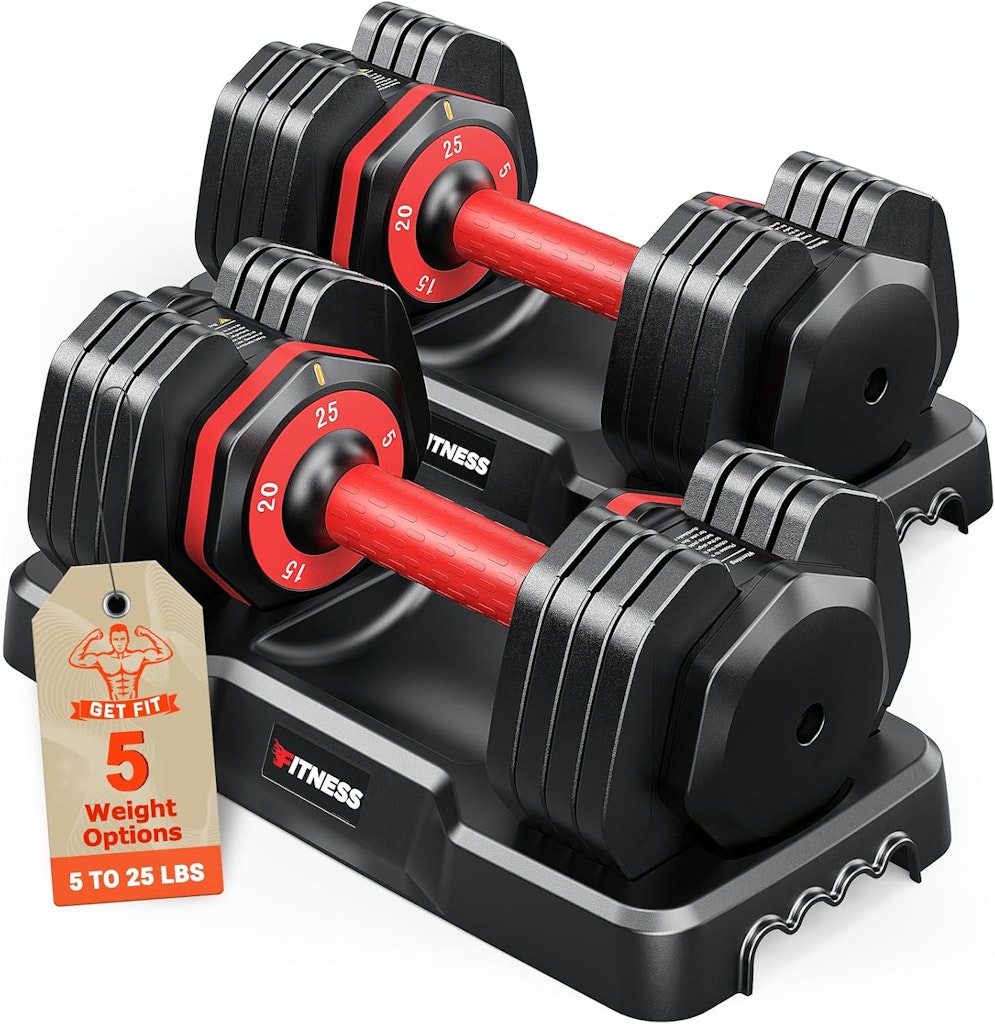 25-lb. Adjustable Dumbbell Set: $142.47