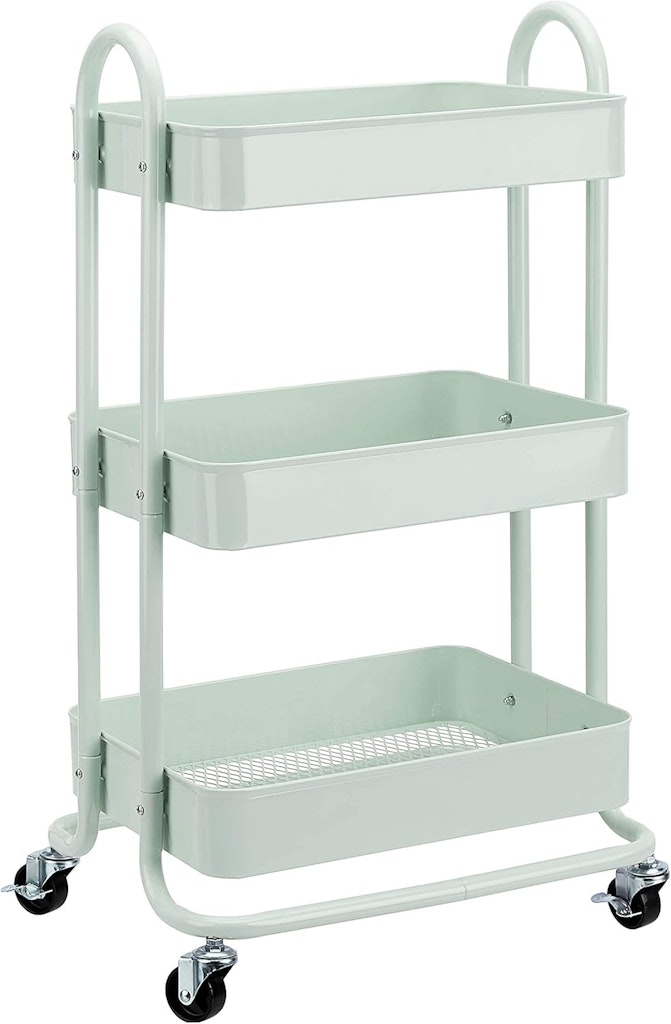 Amazon Basics 3-Tier Metal Rolling Utility or Kitchen Cart: $27 Amazon Basics 3-Tier Metal Rolling Utility or Kitchen Cart: $27