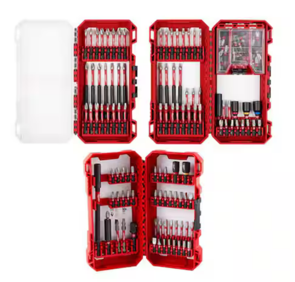 Milwaukee Shockwave 145-Piece Impact-Duty Alloy Steel Drill and Screw Driver Bit Set: $50