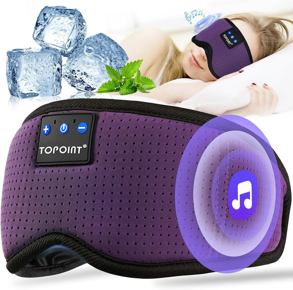 Topoint Sleep Mask with Bluetooth Headphones: From $12.74