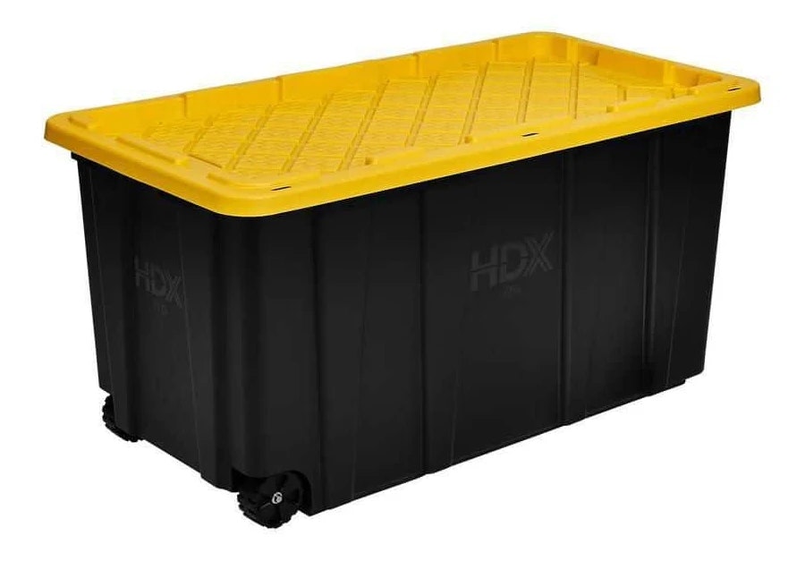 HDX 77-Gallon Tough Storage Tote : $25 in-store clearance price