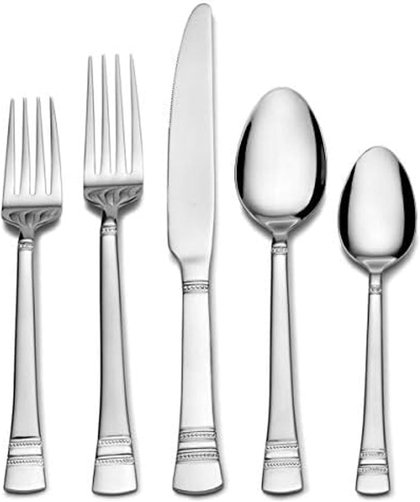 Pfaltzgraff Sapphire Bay 20-Piece Stainless Steel Flatware Set: $18