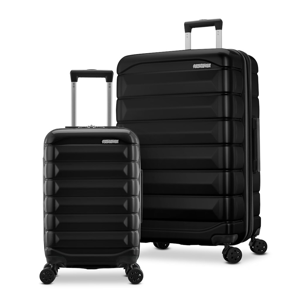 American Tourister Kontour 2-Piece Hardside Expandable Spinner Luggage Set: $84