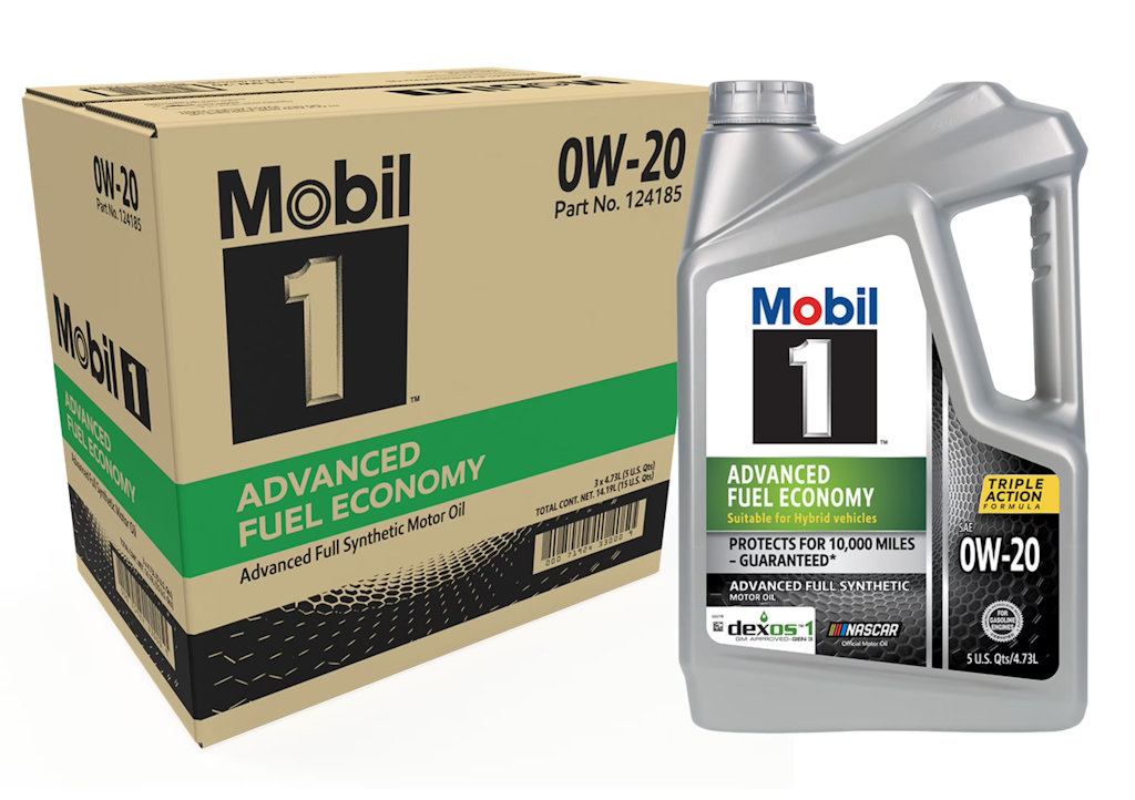 Mobil 1 Advanced Fuel Economy Full Synthetic Motor Oil 5-Quart Bottle 3-Pack: $69