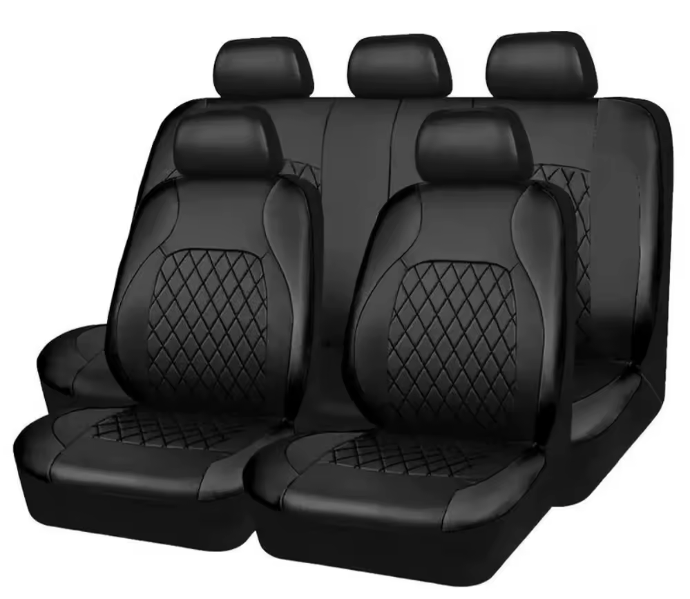 9-Piece Quilted Faux Leather Car Seat Covers: $23 9-Piece Quilted Faux Leather Car Seat Covers: $23