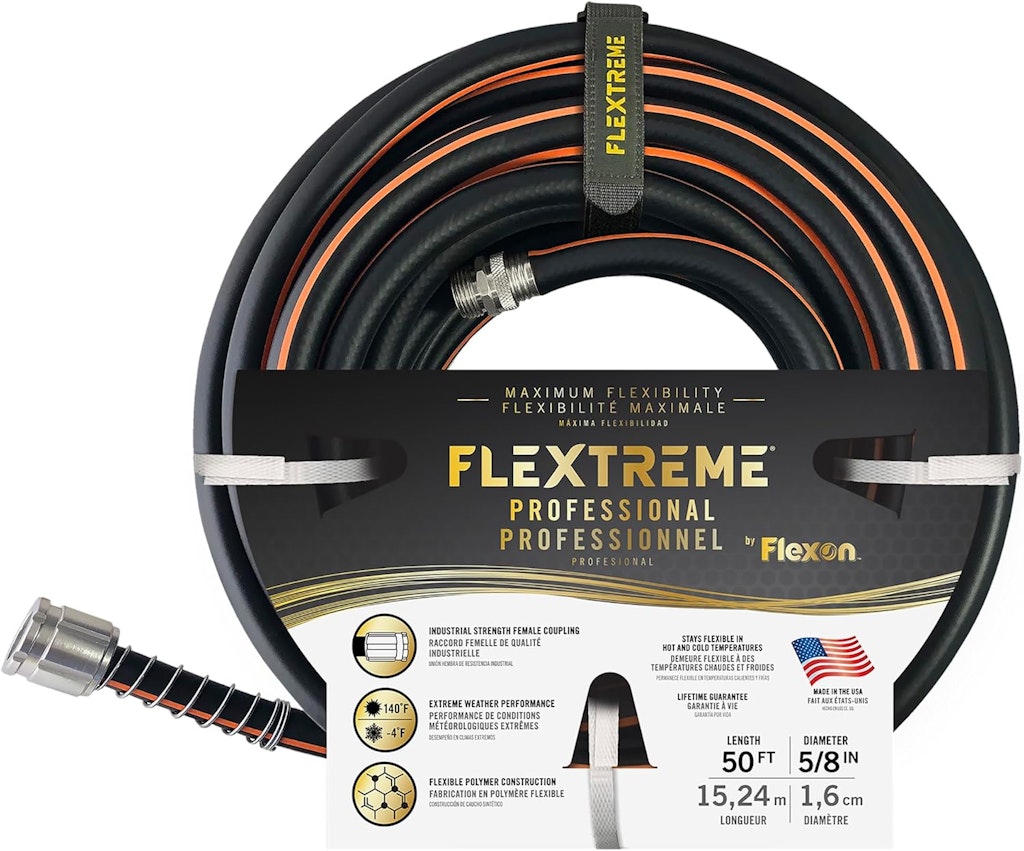 Flexon Flextreme Pro 5/8" x 50-Foot Performance Rubber Garden Hose: $28 Flexon Flextreme Pro 5/8" x 50-Foot Performance Rubber Garden Hose: $28
