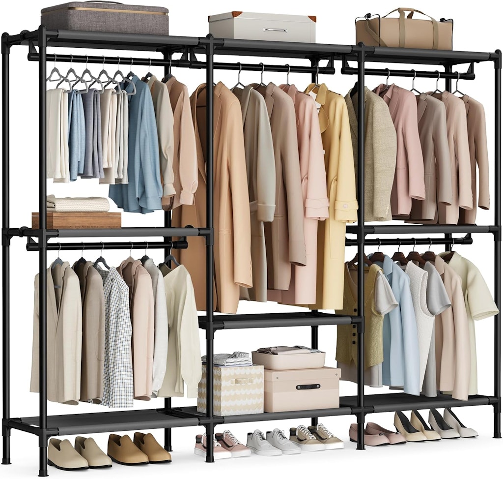 Songmics 79.9" Portable Clothes Rack: $50.48